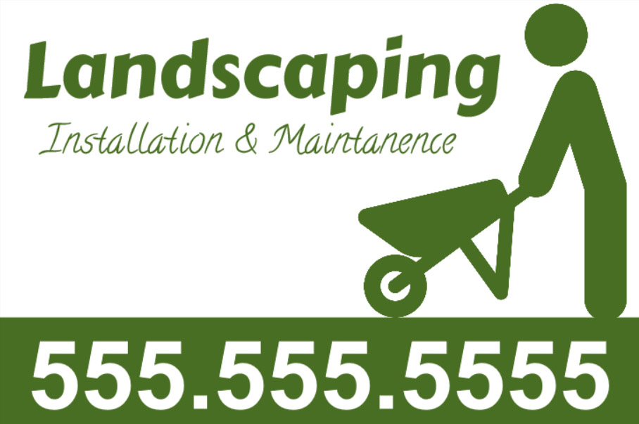 Landscaping Yard Sign Template